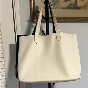 Simple White Cream Tote Bag